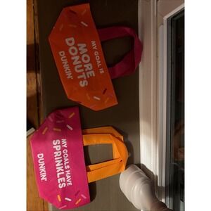 2 Dunkin Mini Tote Bags  Limited Edition Rare Dunkin Donuts Coffee Promo 2026
